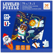 Магнітний розвиваючий пазл Leveled Puzzle: Космос