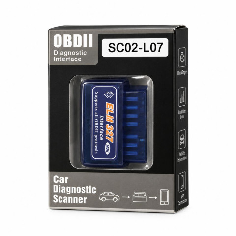 Автосканер ELM327 v1.5 PIC18F25K80 OBD2 Bluetooth на 2 платах  діагностичний адаптер для автомобіля, читання та скидання помилок