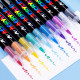 Набір акрилових маркерів GuangNa Brush Marker  72 насичені кольори з гнучким пензлевим наконечником для паперу, дерева, каменю, скла, кераміки та полотна