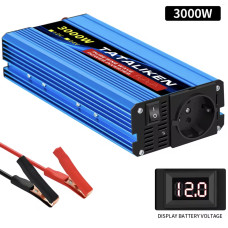 Інвертор Tataliken 3000W Pure Sine Wave 12V220V  перетворювач напруги з чистою синусоїдою для котла, холодильника та побутової техніки