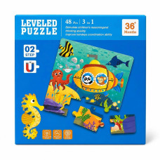 Магнітний рівневий пазл Підводний світ Leveled Puzzle (Крок 02)