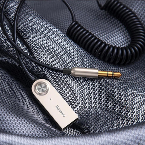 Бездротовий аудіоадаптер Baseus BA01 AUX Bluetooth 5.0  Bluetooth-ресивер для автомобіля, домашньої акустики та навушників