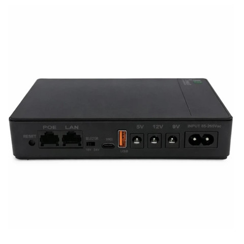 UPS ДБЖ для роутера та ONU Voltronic DC18W 10400mAh, 5V/9V/12V, USB Type-C