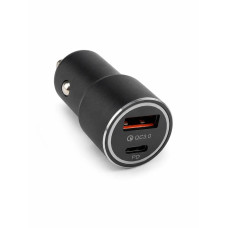 Автомобільний зарядний пристрій USB-A + USB-C PD/QC3.0 для прикурювача 12-24V