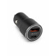 Автомобільний зарядний пристрій USB-A + USB-C PD/QC3.0 для прикурювача 12-24V