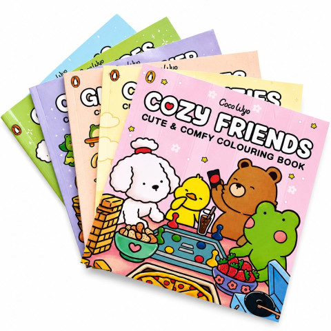 Розмальовка-антистрес Coco Wyo Cozy Friends  45 милих ілюстрацій із тваринами для затишного творчого відпочинку.