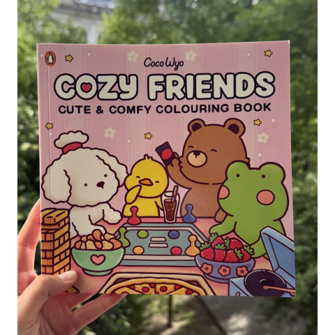 Розмальовка-антистрес Coco Wyo Cozy Friends  45 милих ілюстрацій із тваринами для затишного творчого відпочинку.
