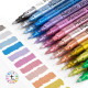 Набір акрилових маркерів GuangNa Brush Metallic Pen 24   24 кольори металік із мяким пензлевим наконечником для скла, кераміки, дерева, каменю, металу, пластику, полотна та паперу