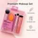 Набір пензлів для макіяжу Real Techniques Everyday Essentials Set   4 професійні пензлі та спонж Miracle Complexion для обличчя, очей і румян