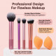 Набір пензлів для макіяжу Real Techniques Everyday Essentials Set   4 професійні пензлі та спонж Miracle Complexion для обличчя, очей і румян