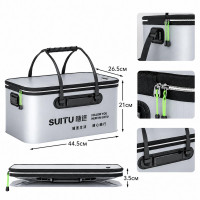 Складна сумка-органайзер SUITU 25 л для зберігання речей з металевою блискавкою, подвійними ручками та ременем через плече