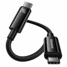 Кабель Baseus Tungsten Gold USB Type-C to Type-C 240 Вт PD 3.1 для швидкої зарядки ноутбуків, смартфонів і планшетів, 1 метр