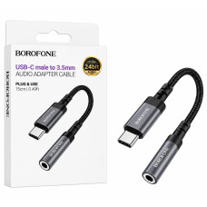 Аудіоадаптер BOROFONE BV24 USB Type-C  3.5 мм AUX для навушників і гарнітури, цифровий перехідник USB-C на mini Jack