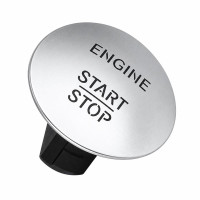 Кнопка запалювання та запуску двигуна Start Stop для Mercedes-Benz A-Class, C-Class, E-Class, S-Class, срібляста (OE 2215450714 / 221545071464)